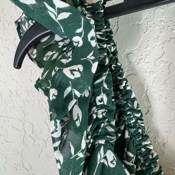 Reformation Lisbon Suzanna Ruffle Shoulder Top Size 10 - Picture 5 of 10